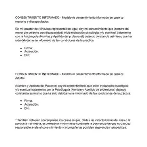 Modelo simple de consentimiento